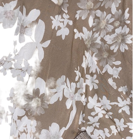 LAST CALL! DSQUARED2 Women’s Brown & Cream Floral Patterned Dress Size 40 - Picture 14 of 14